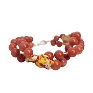 Coral Cooper Wire Yellow Red White Turquoise Turtle Bangle Bracelet